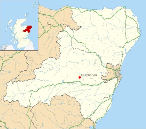 Lumphanan is in North East Scotland